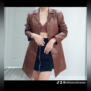 Vintage Danier Tan Brown Leather Women's Jacket ( Spring Jacket)